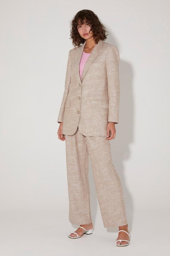  한센 앤 그레텔 자켓 한센앤그레텔 몬타나 오버사이즈 블레이저 라떼 - HANSEN & GRETEL