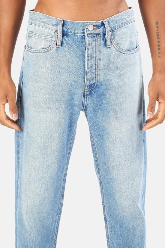  프레임 데님 팬츠 데님 셀비지 스트레이트핏 진 블루 워시드 - FRAME