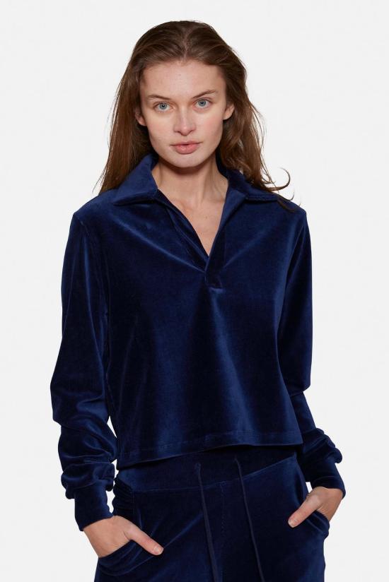  블루&크림 긴팔 티셔츠 프랭키 폴로 네이비