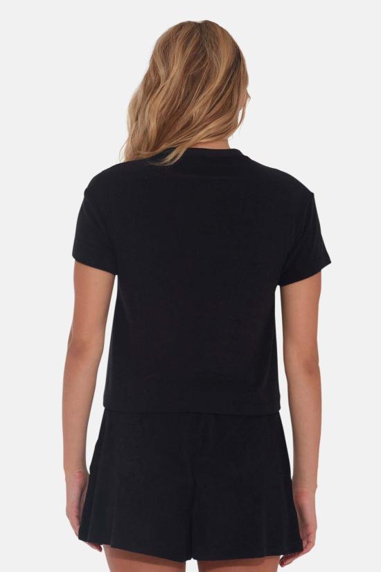  더 타일 클럽 반팔 티셔츠 타일 클럽 노바 테리 티셔츠 블랙 - THE TILE CLUB