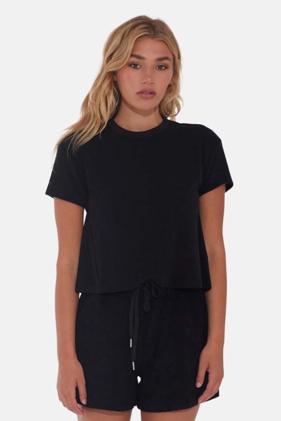  더 타일 클럽 반팔 티셔츠 타일 클럽 노바 테리 티셔츠 블랙