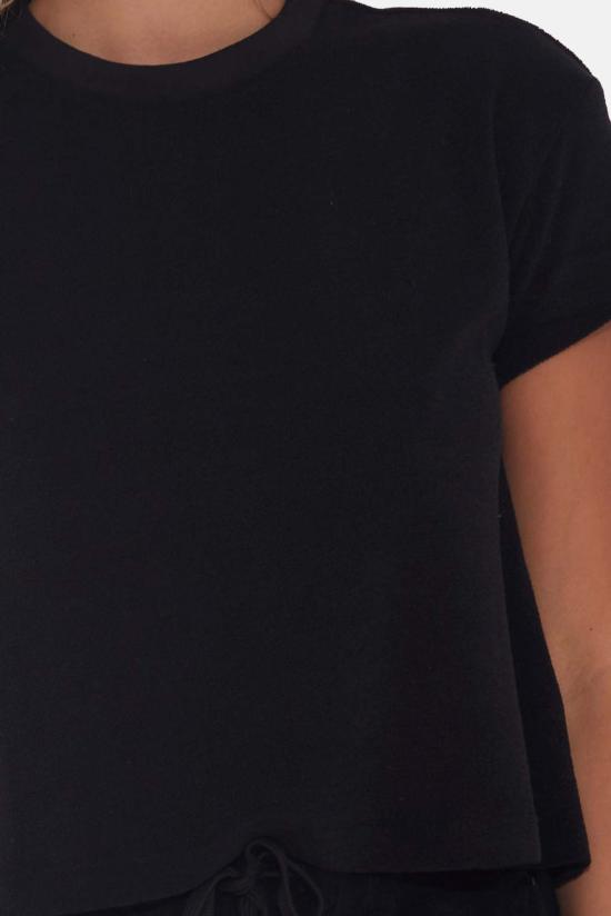  더 타일 클럽 반팔 티셔츠 타일 클럽 노바 테리 티셔츠 블랙 - THE TILE CLUB