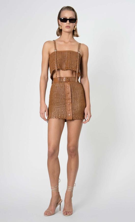  논살란트 레이블 숏 스커트 넌캐럴런트 라벨 카이덴 스커트 허니