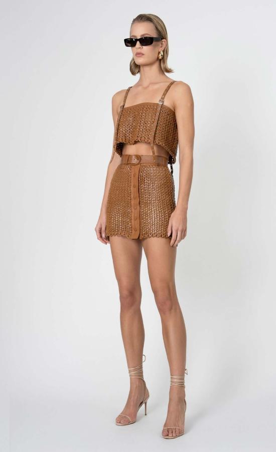  논살란트 레이블 숏 스커트 넌캐럴런트 라벨 카이덴 스커트 허니 - NONCHALANT LABEL