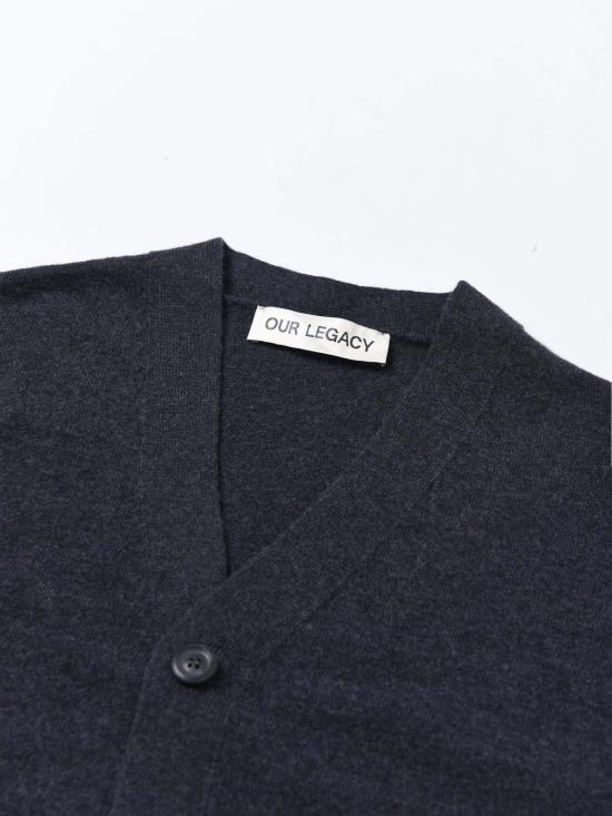  아워레가시 가디건 Our Legacy 니트 카디건 앤트라사이트 멜란지 울 네이비 - OUR LEGACY
