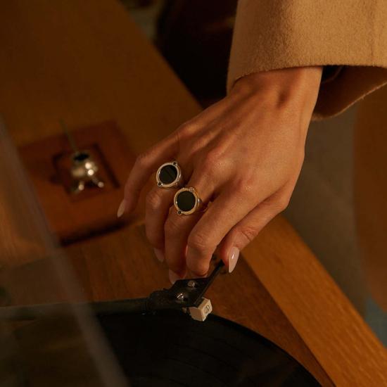  타린 토마스 반지 머큐리 링 옐로우 골드/스털링 실버/옐로우 브라스 - TARIN THOMAS