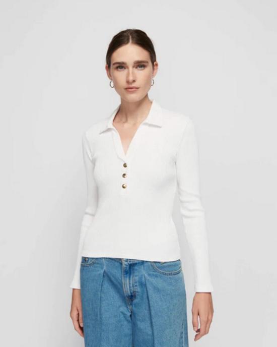  네이션 리미티드 긴팔 티셔츠 Nation Ltd 하브 스냅 폴로 - NATION LTD