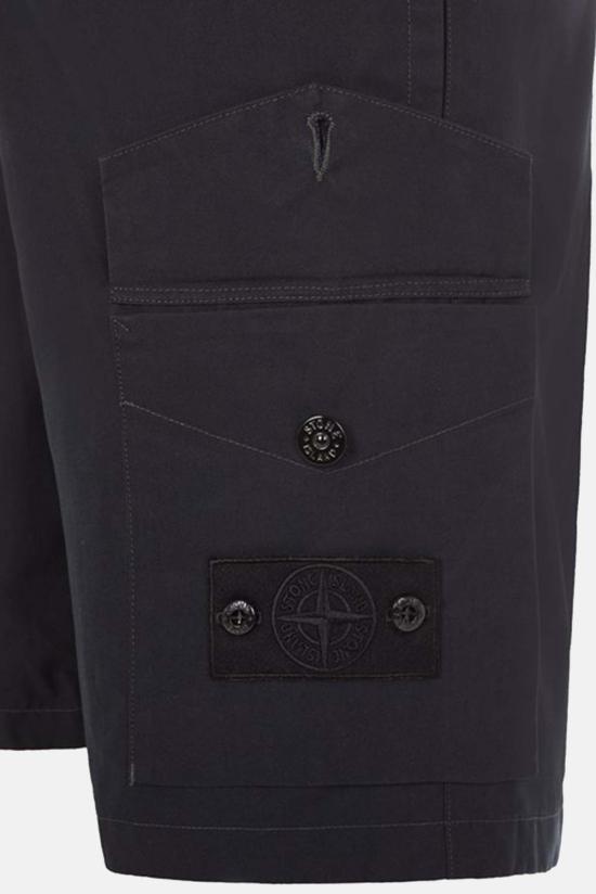  스톤 아일랜드 숏팬츠 스톤아일랜드 고스트피스 오벤타일 버뮤다 반바지 블랙 - STONE ISLAND