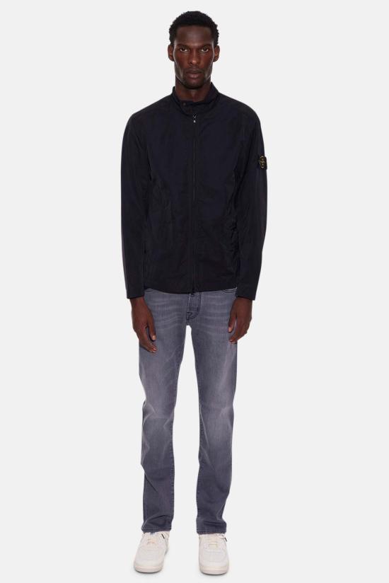  스톤 아일랜드 자켓 하이퍼 덴스 나일론 라소 블루종 블랙 - STONE ISLAND