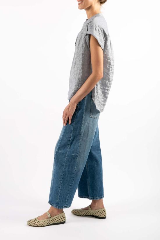  amannna 블라우스 아마나 브렌 리틀 스트라이프 탑 네이비 - OTHER BRANDS