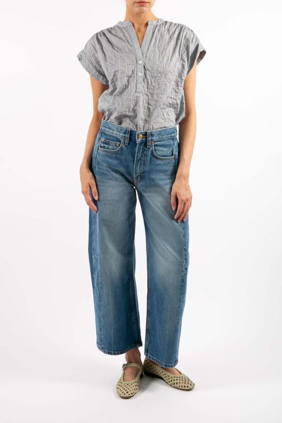  amannna 블라우스 아마나 브렌 리틀 스트라이프 탑 네이비 - OTHER BRANDS