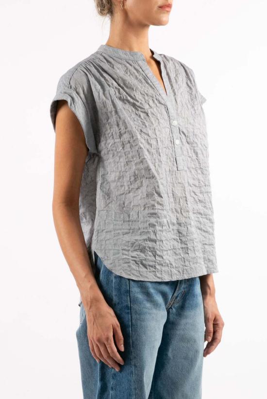  amannna 블라우스 아마나 브렌 리틀 스트라이프 탑 네이비 - OTHER BRANDS