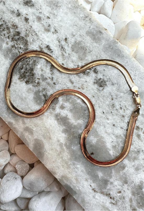  더 엔케이씨 스토어 목걸이/팬던트 Ss Jewelry 텍스처 마감 헤링본 목걸이 - THE NKC STORE