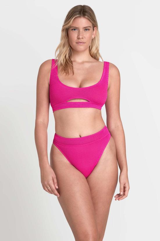  본드아이 비키니 수영복 본드 아이 사샤 크롭 에코 브라이트 핑크