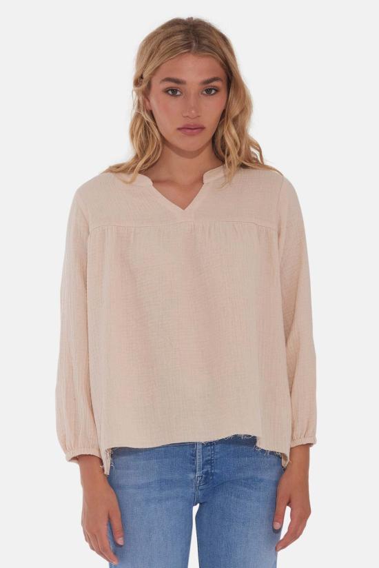  더 타일 클럽 블라우스 타일 클럽 에덴 거즈 탑 내추럴