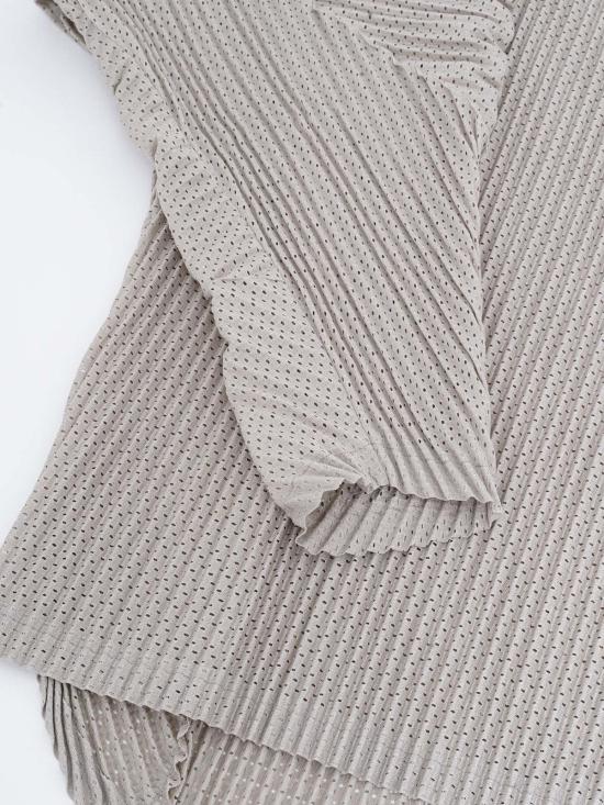  이세이 미야케 긴팔 티셔츠 라이트 메시 탑 12 그레이 - ISSEY MIYAKE