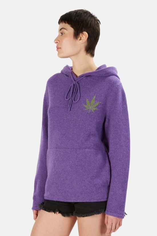  Harden 후드 티셔츠 하든 리프 캐시미어 후드  퍼플/그린 - OTHER BRANDS