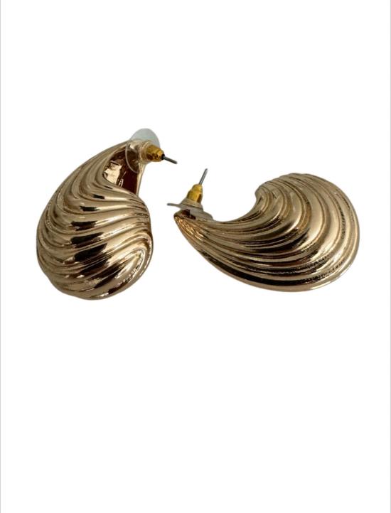  블루 원 이어링 쉘 스터드  골드