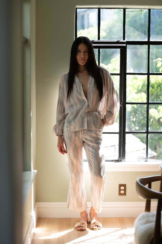  roma 긴팔 티셔츠 로마 캐서린 탑 사막 프린트 - OTHER BRANDS