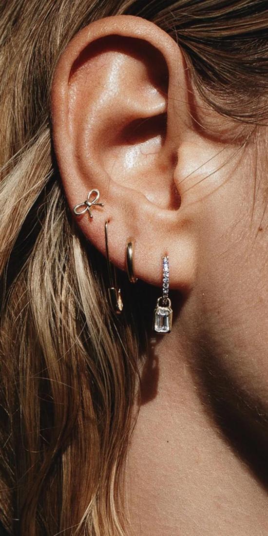  로렌 스튜어트 이어링 미니 보우 스터드 - LOREN STEWART