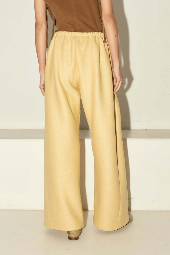  다두라 스트레이트 팬츠 다투라 헤비 보일드 울 유도 팬츠 버터 - DATURA