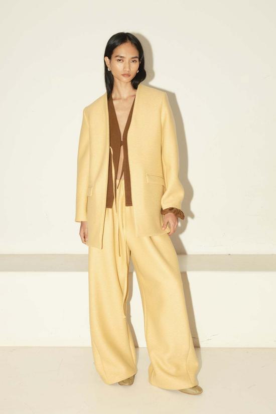  다두라 스트레이트 팬츠 다투라 헤비 보일드 울 유도 팬츠 버터 - DATURA