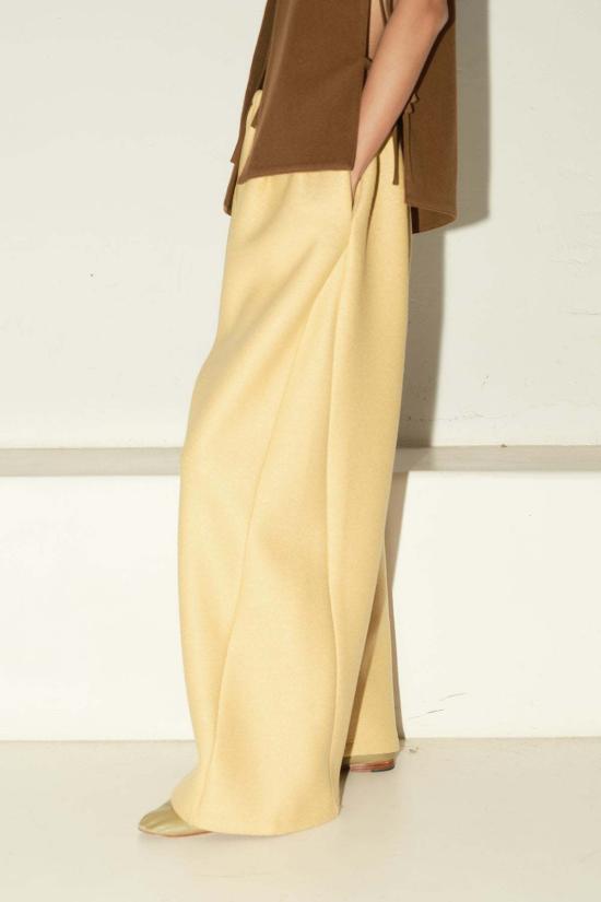  다두라 스트레이트 팬츠 다투라 헤비 보일드 울 유도 팬츠 버터