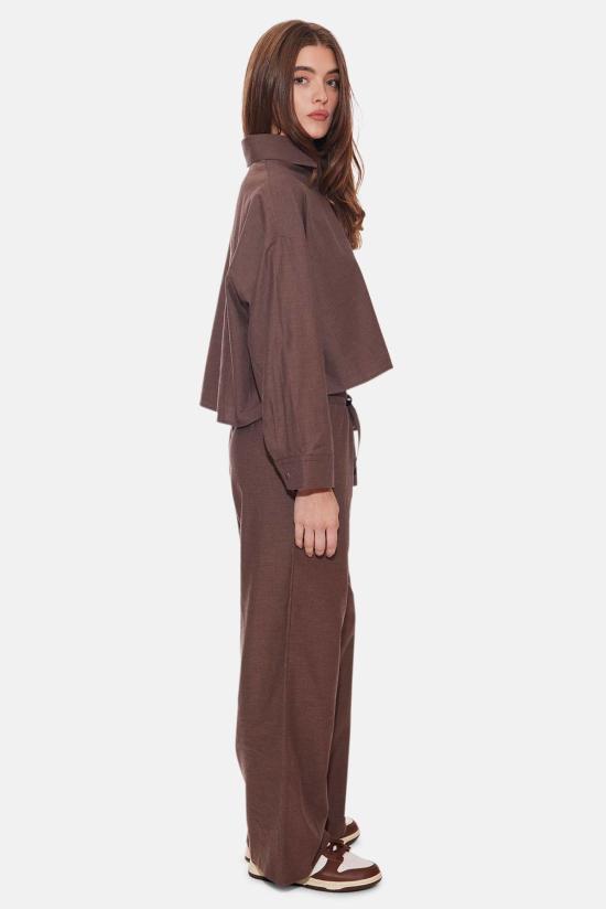  더 타일 클럽 스트레이트 팬츠 타일 클럽 알파인 트윌 팬츠 브라운 - THE TILE CLUB