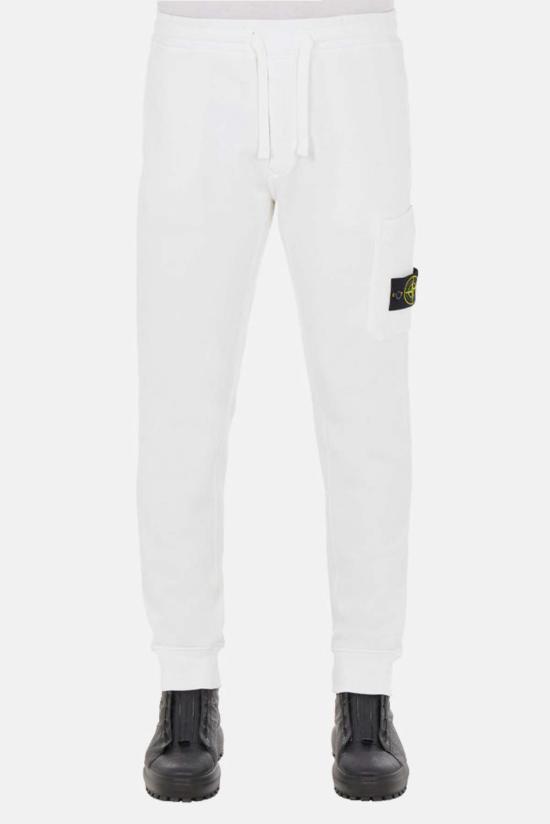  스톤 아일랜드 트레이닝/조거 팬츠 스톤아일랜드 드로스트링 슬림 카고 팬츠 화이트