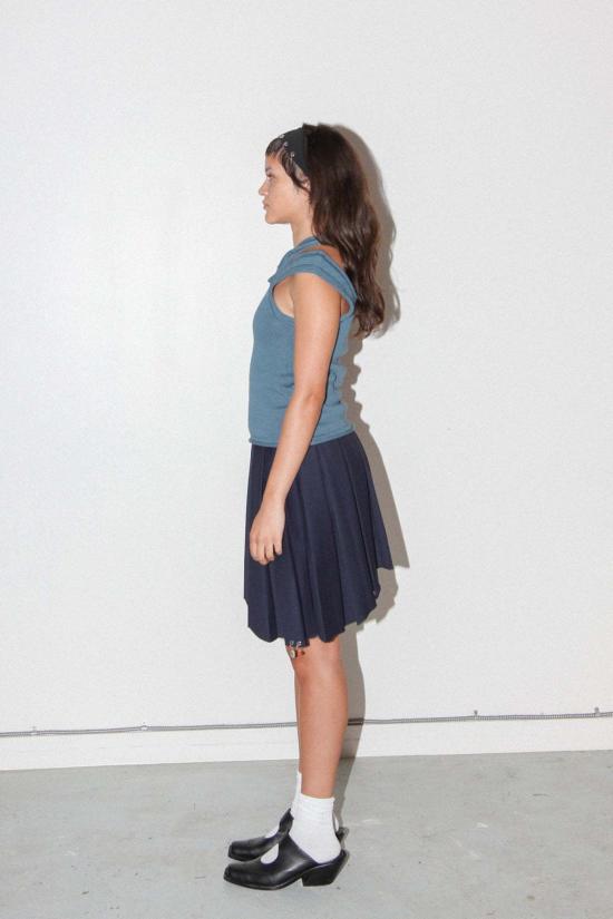  케이코 민소매 티셔츠 Kk Co 슬래시  슬레이트 블루 - KKCO