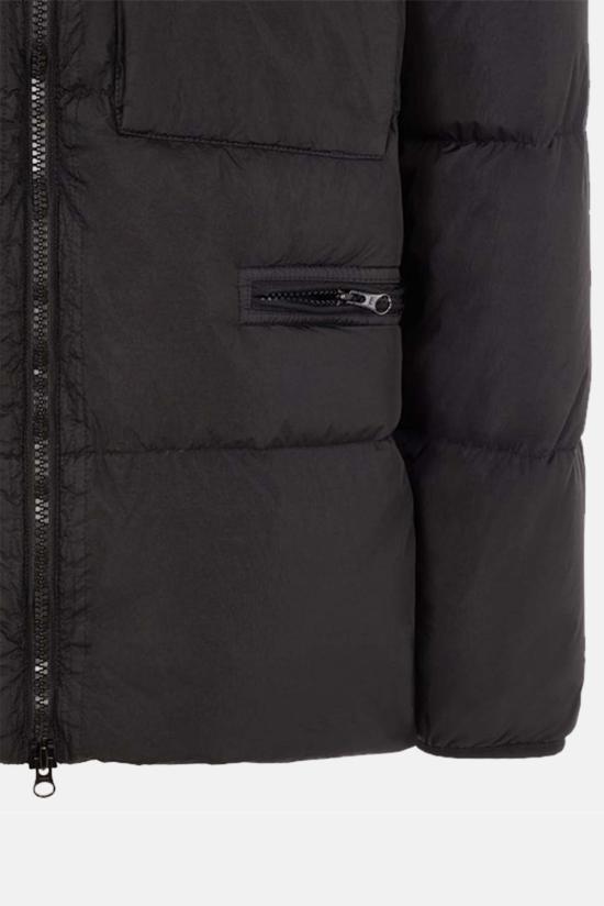  스톤 아일랜드 숏패딩 스톤아일랜드 크링클렙스 다운 재킷 블랙 - STONE ISLAND