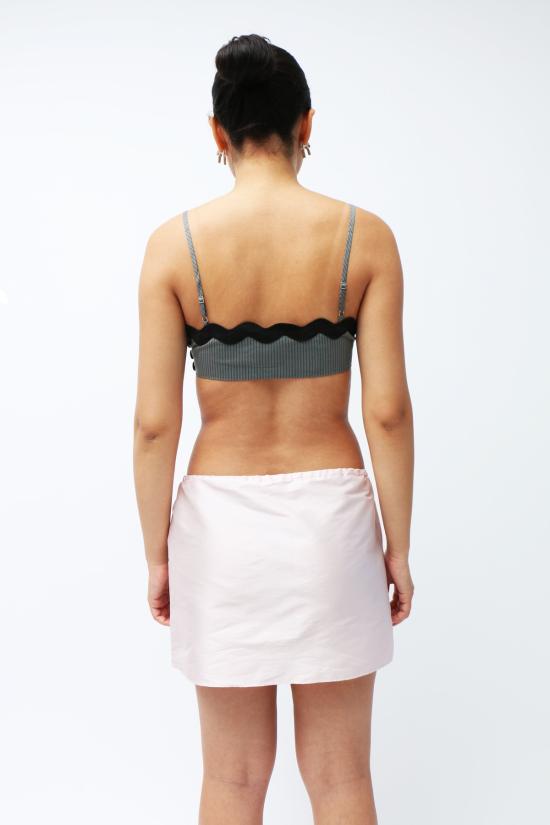  커밍 오브 에이지 숏 스커트 드로스트링 미니 스커트 베이비 핑크 - COMING OF AGE