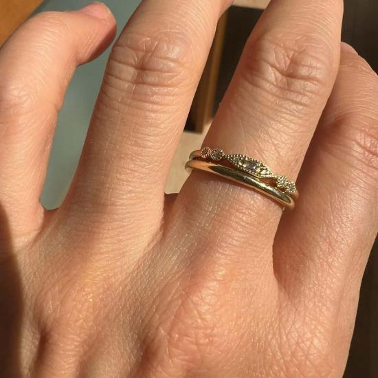  제니 권 디자인스 반지 제니 권 디자인 다이아몬드 나야라 링 14K 화이트/14K 로즈/14K 옐로우 - JENNIE KWON DESIGNS