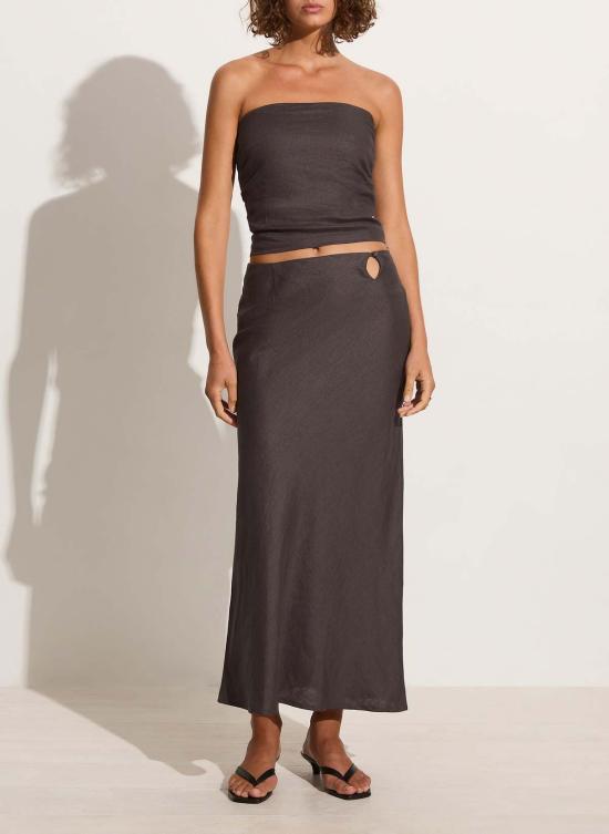  페이스풀더브랜드 롱 스커트 Faithfull The Brand 에스티나 스커트 차콜 - FAITHFULL THE BRAND