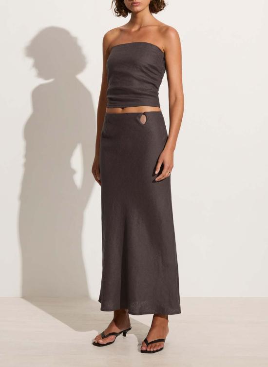  페이스풀더브랜드 롱 스커트 Faithfull The Brand 에스티나 스커트 차콜 - FAITHFULL THE BRAND