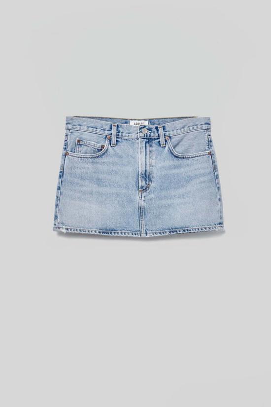  에이골디 데님 스커트 Agolde Alek 미니 스커트 포스 - AGOLDE
