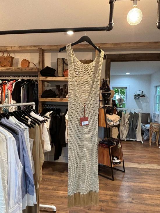  S-Mode 숏 원피스 프린지 샴페인 S 모드 하이넥 드레스 - OTHER BRANDS