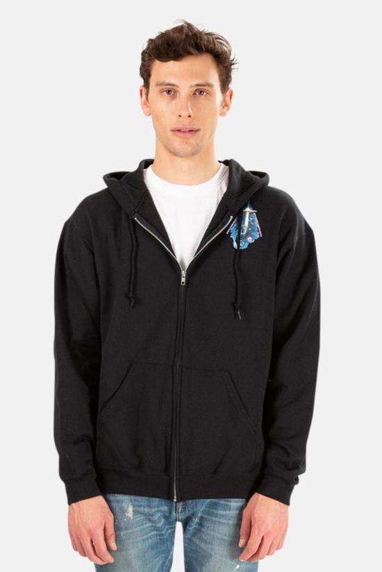  Blue&Cream 후드 티셔츠 블루&크림 코스믹 트립 후드 블랙