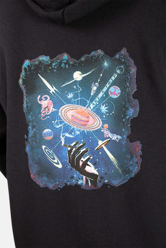  Blue&Cream 후드 티셔츠 블루&크림 코스믹 트립 후드 블랙 - BLUE&CREAM