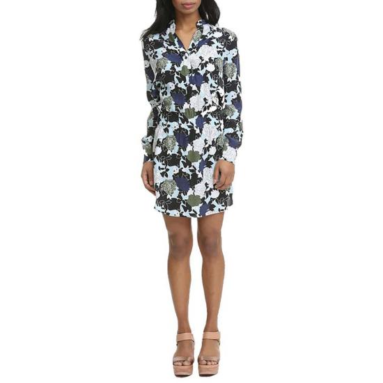  이큅먼트 미디 원피스 장비 여성용 첼시 플로럴 드레스 블루