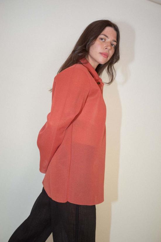  아워레가시 셔츠 Our Legacy Big Piquet Top 크림슨 레드 - OUR LEGACY