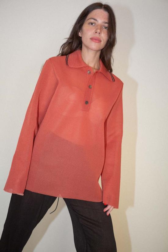  아워레가시 셔츠 Our Legacy Big Piquet Top 크림슨 레드 - OUR LEGACY