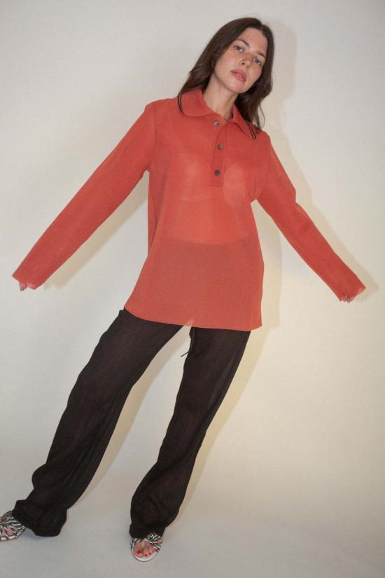  아워레가시 셔츠 Our Legacy Big Piquet Top 크림슨 레드 - OUR LEGACY