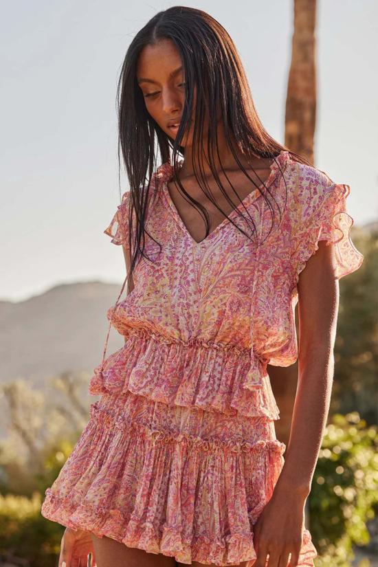  미사 로스엔젤레스 숏 원피스 미사 로스앤젤레스 릴리안 드레스 풀리아 페즐리