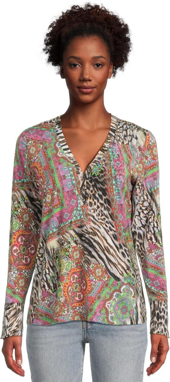  조니 와스 블라우스 조니는 제니 헨리 탑 페즐리 타이였습니다