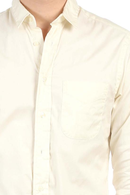  Blue&Cream 긴팔 셔츠 블루&크림 핀포인트 버튼 다운 아이보리 - BLUE&CREAM