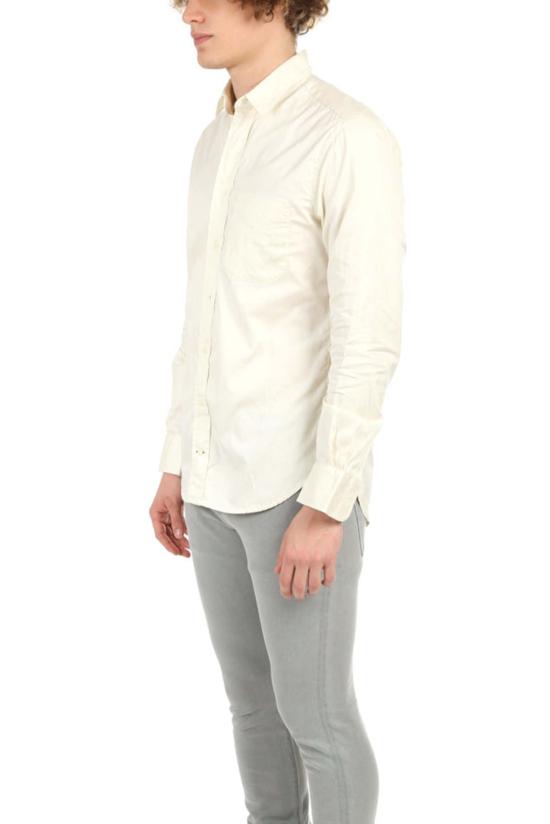  Blue&Cream 긴팔 셔츠 블루&크림 핀포인트 버튼 다운 아이보리 - BLUE&CREAM