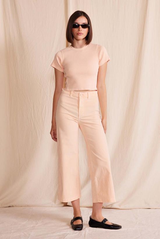  피플 오브 레이저 반팔 티셔츠 People Of Leisure Harley 리브 탑 - PEOPLE OF LAISURE