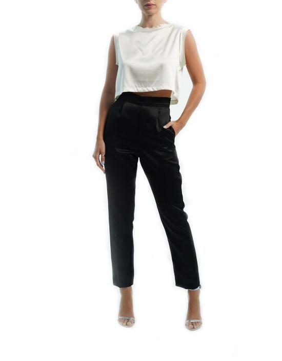  논살란트 레이블 민소매 티셔츠 논샬란트라벨 멜 크롭 탑 브라운 - NONCHALANT LABEL