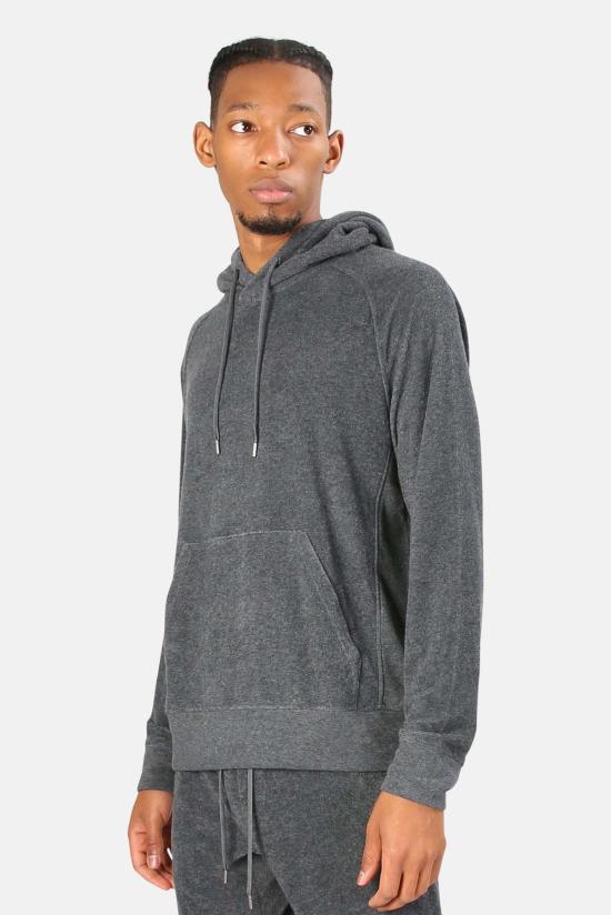  Blue&Cream 후드 티셔츠 블루&크림 풀 테리 풀오버 후드 티셔츠 미드나잇 헤더 - BLUE&CREAM